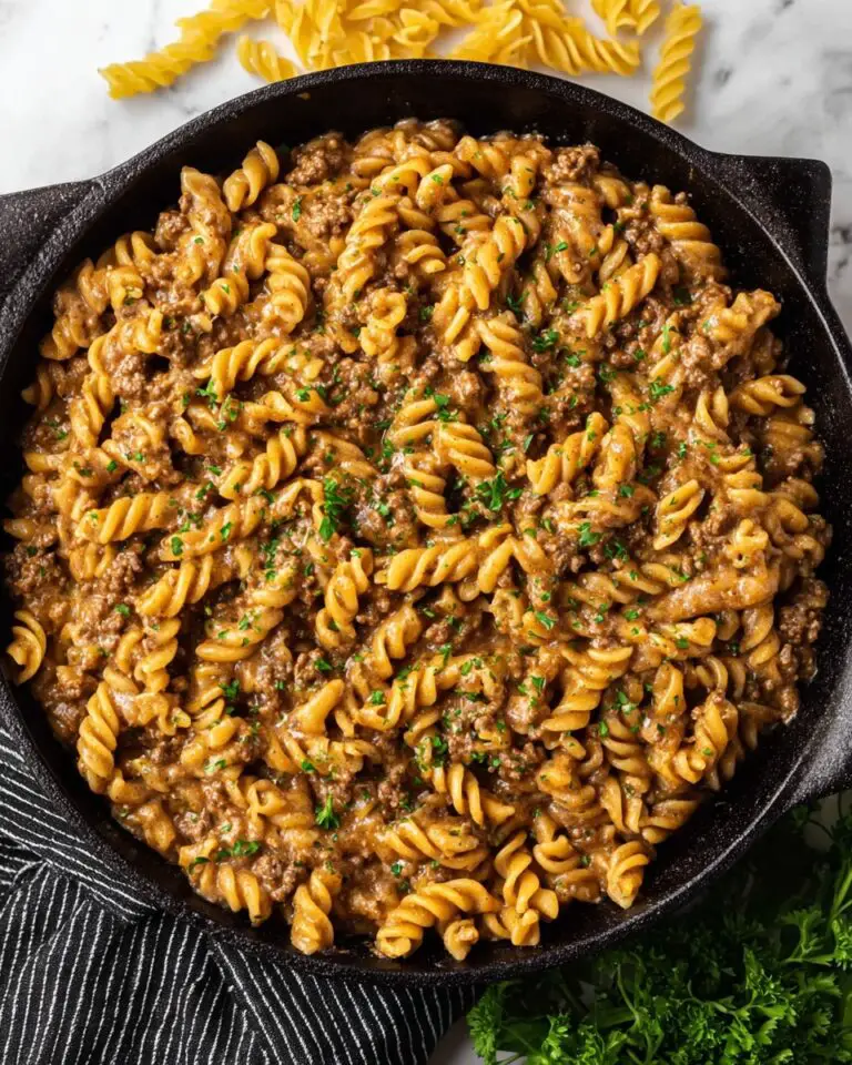 One Pot Vegan Cheeseburger Pasta Recipe