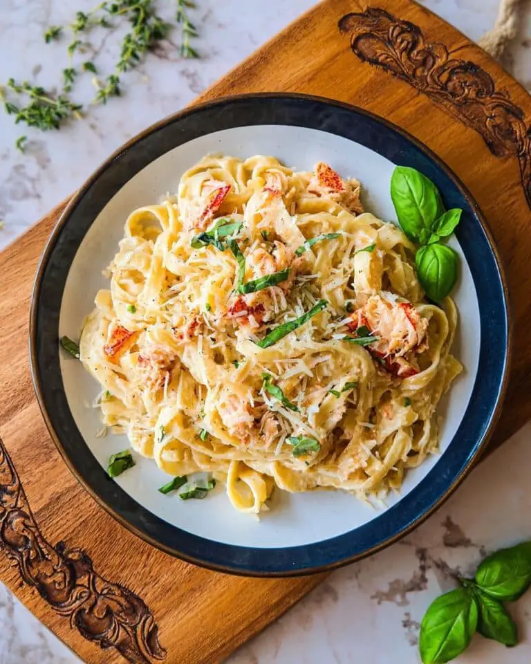 Lobster Pasta with Herb Parmesan Sauce Recipe