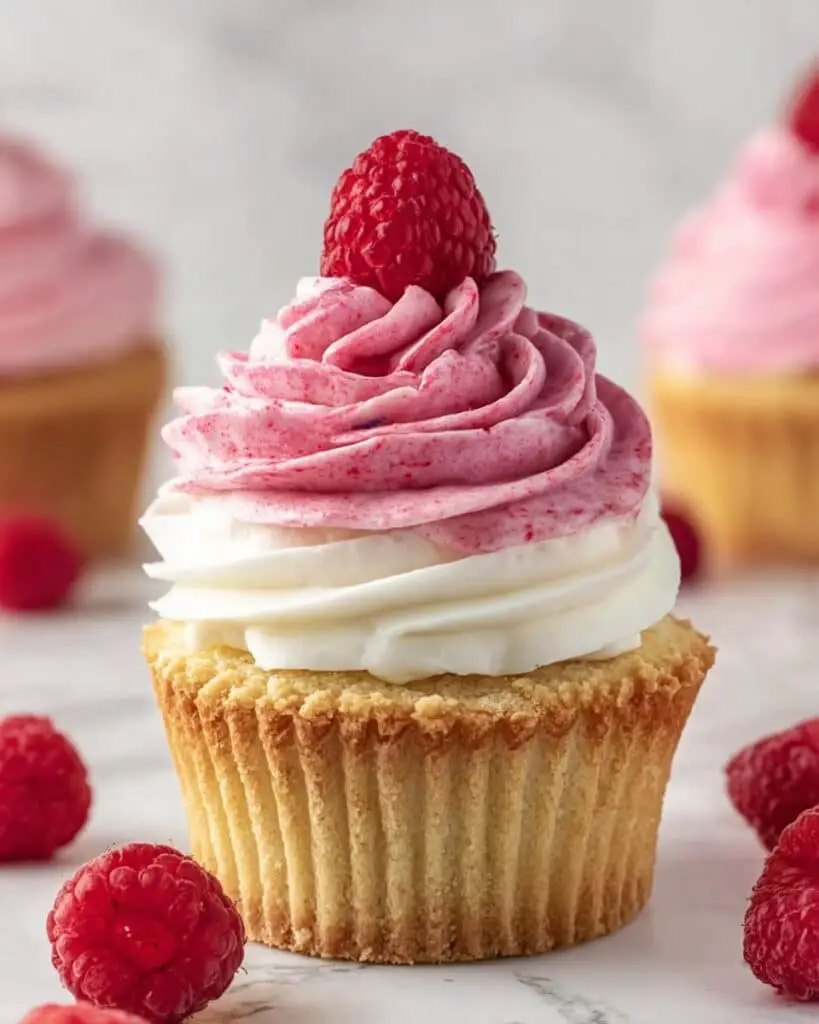 Raspberry Cupcakes with Buttercream Frosting Recipe