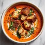 Smoked Gouda and Roasted Red Pepper Tomato Bisque Recipe