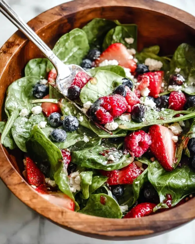 Spinach Berry Salad with Strawberry Poppy Seed Dressing and Caramelized Pistachios Recipe