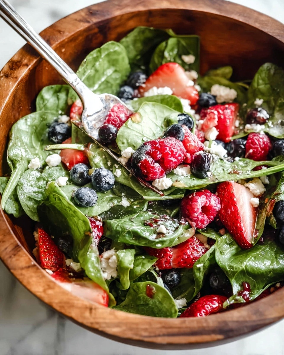 Spinach Berry Salad with Strawberry Poppy Seed Dressing and Caramelized Pistachios Recipe
