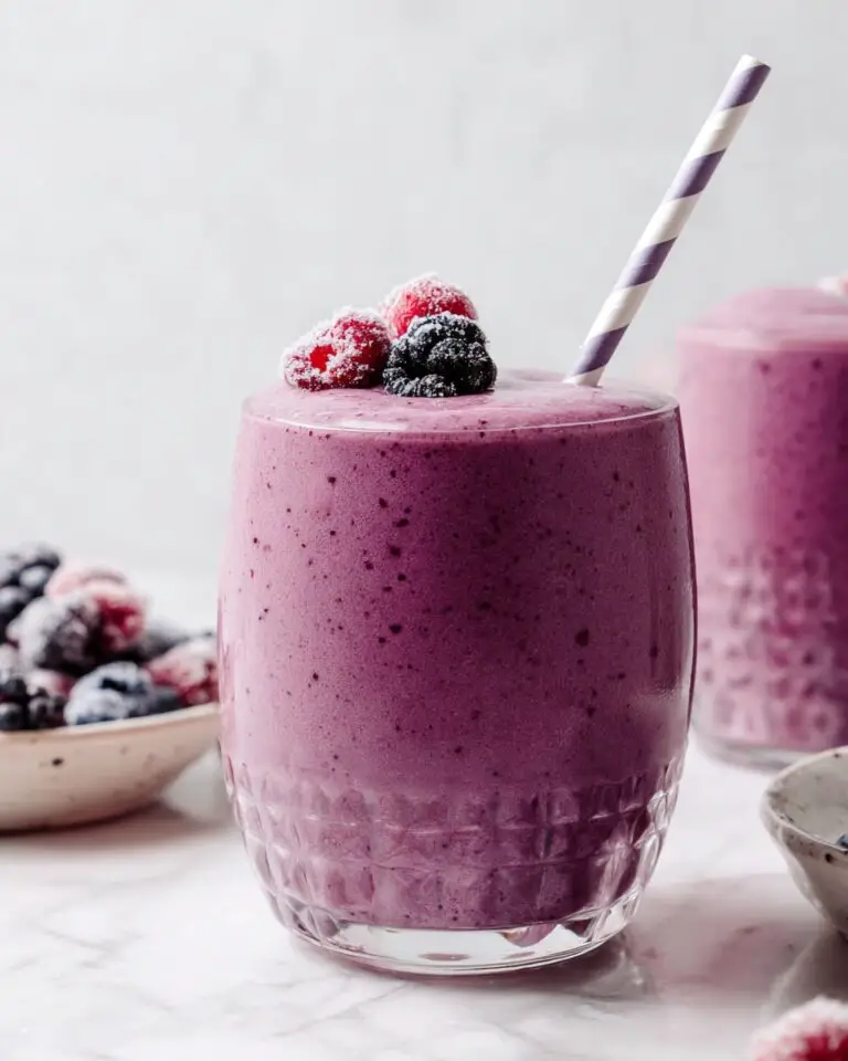 Healthy High Protein Berry Banana Smoothie Recipe
