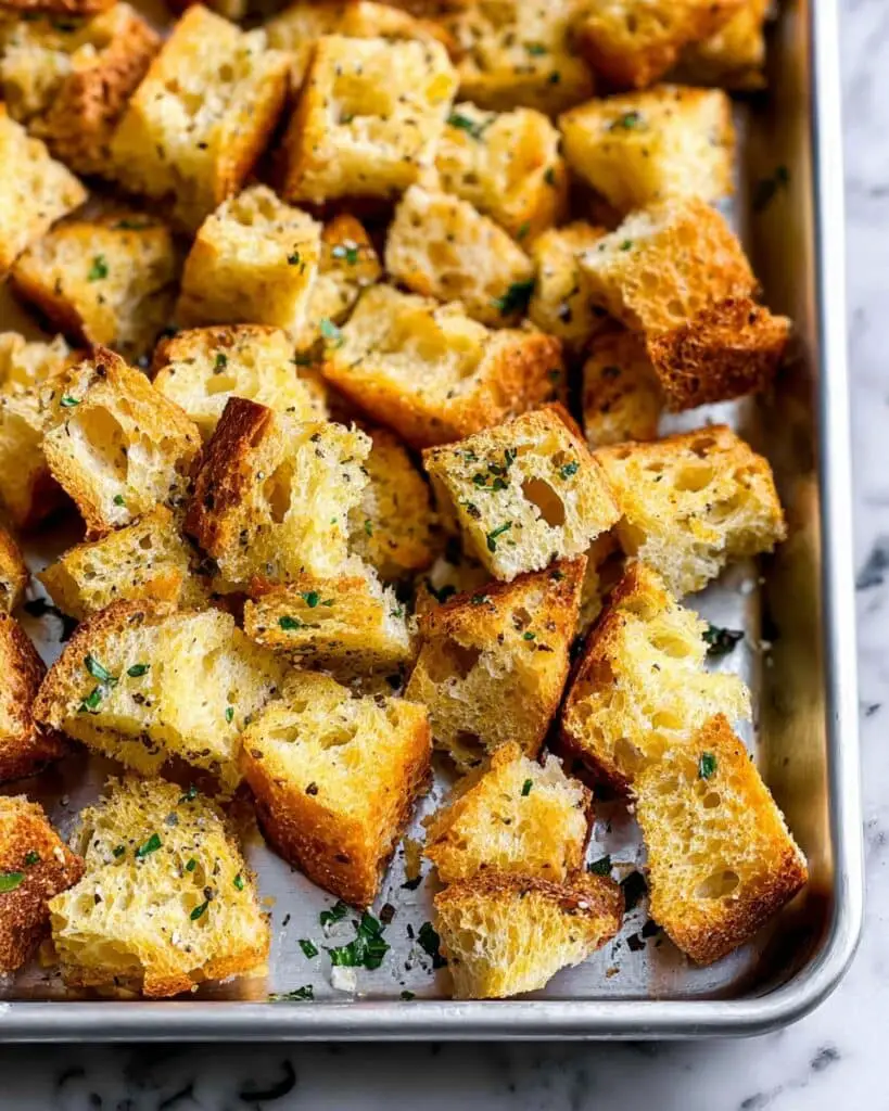 Garlic Homemade Croutons Recipe
