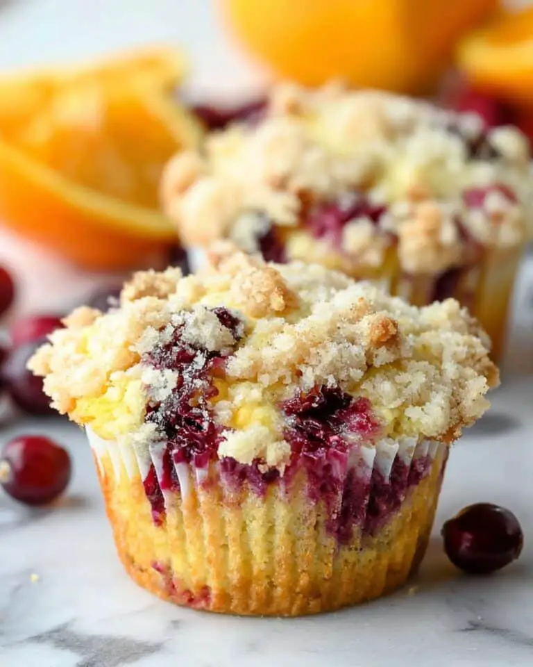 Cranberry Orange Muffins with Streusel Topping Recipe