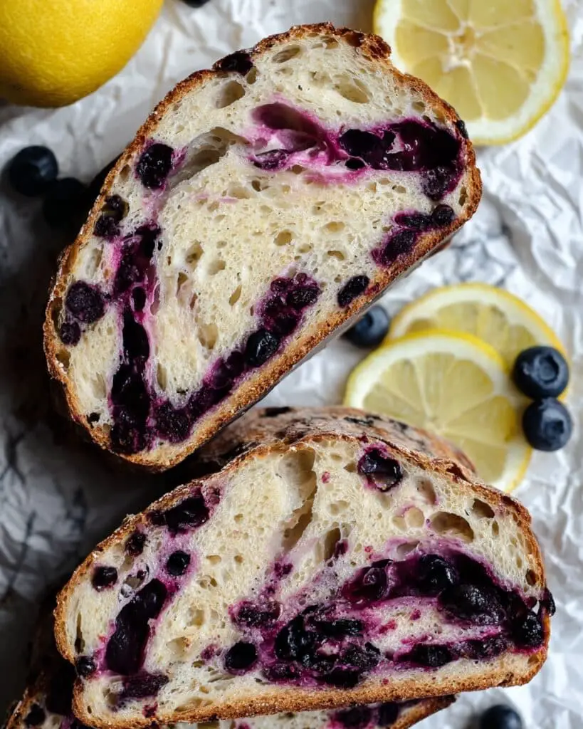 Lemon Blueberry Sourdough Bread Recipe