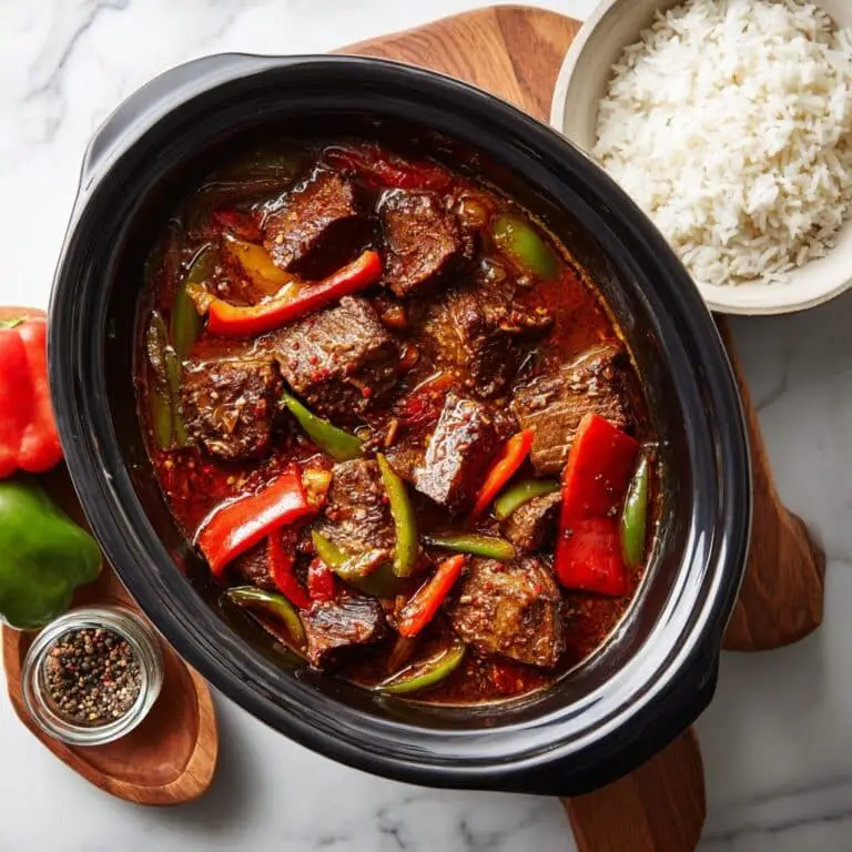 Slow Cooker Pepper Steak Recipe