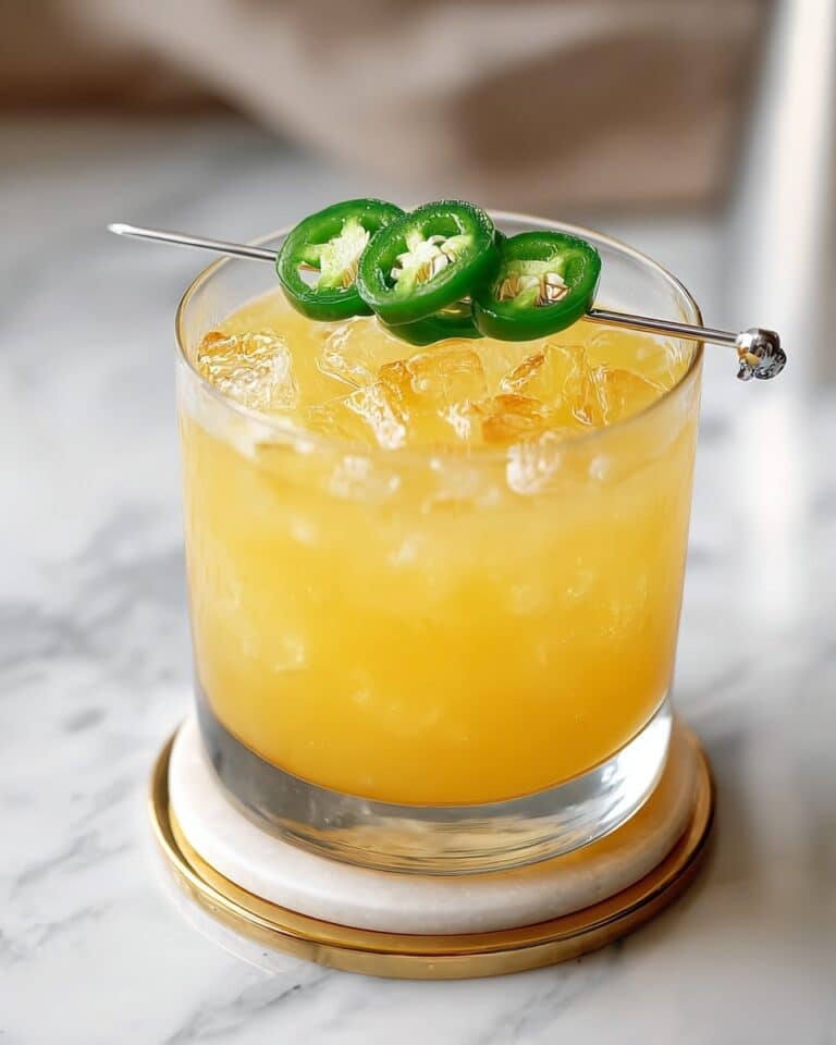 Pineapple Mezcal Cocktail with Jalapeno Simple Syrup and Ginger Beer Recipe