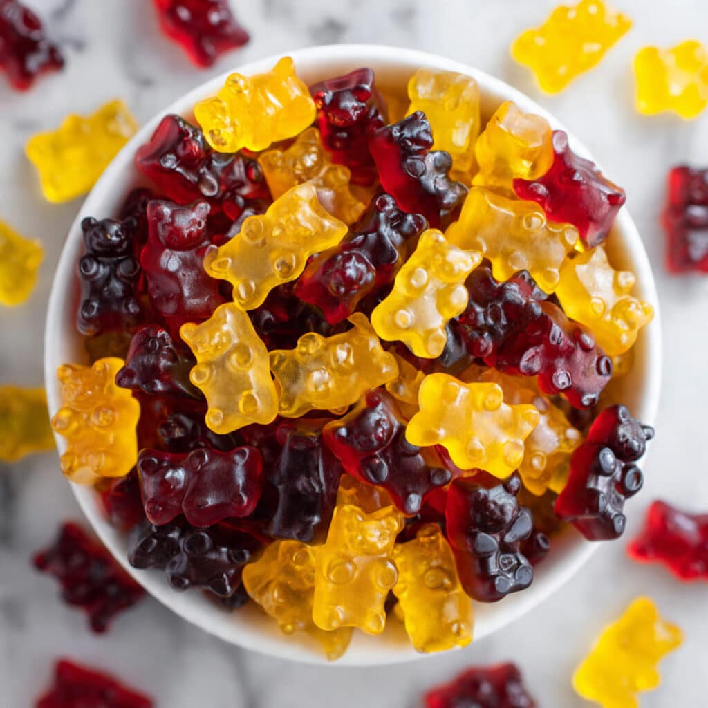 Homemade Blueberry and Berry Juice Gummy Bears Recipe