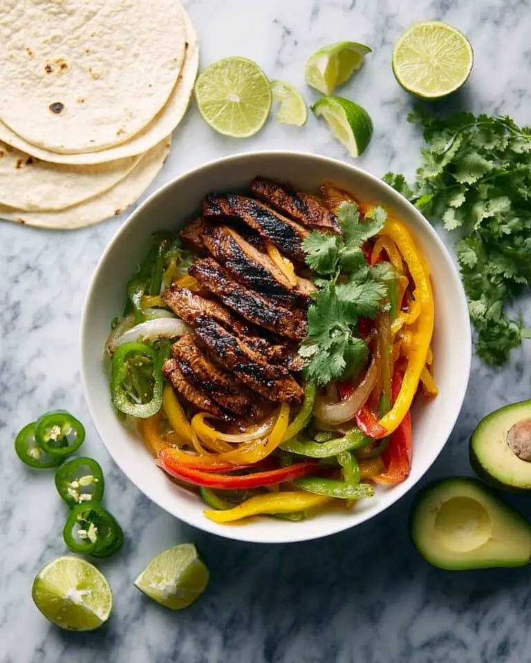 Juicy Chicken Fajitas with Colorful Bell Peppers and Onions Recipe