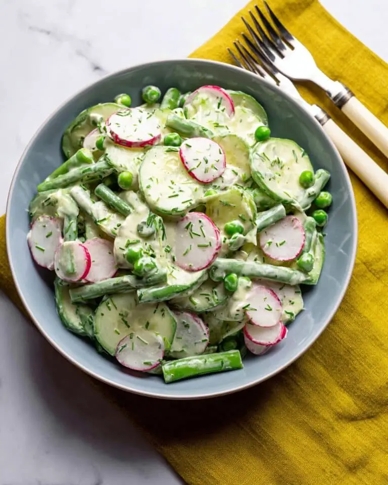 Creamy Cucumber Pea Salad Recipe