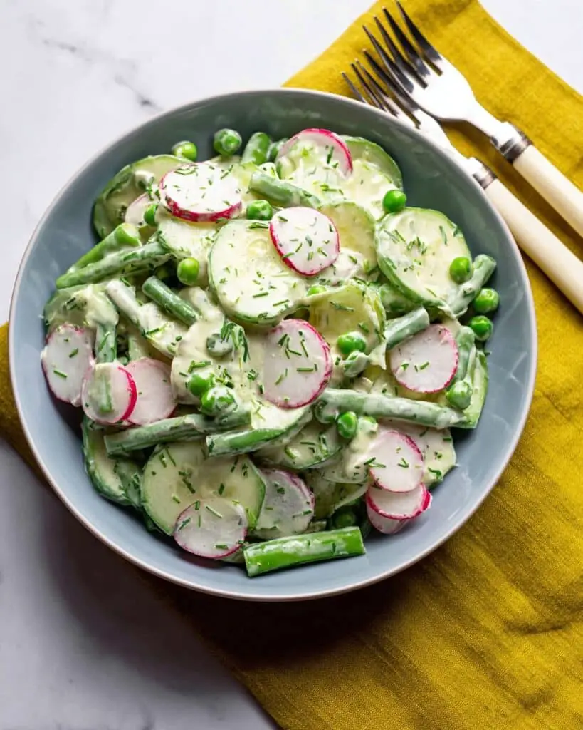 Creamy Cucumber Pea Salad Recipe