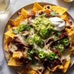 Chicken Nachos with Quick Guacamole Recipe