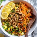 Crunchy Carrot Raisin Salad with Pineapple and Honey Lemon Dressing Recipe