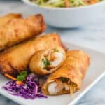 Baked or Fried Shrimp and Veggie Egg Rolls Recipe