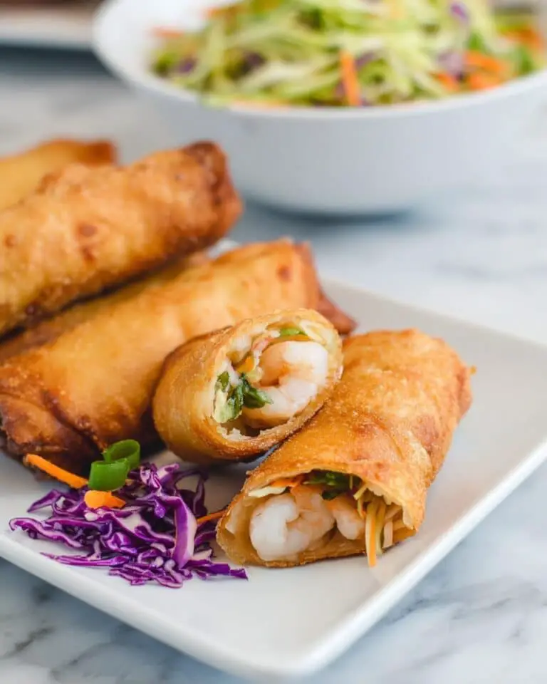 Baked or Fried Shrimp and Veggie Egg Rolls Recipe