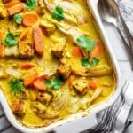 Baked Vegetable Coconut Curry with Tofu Recipe