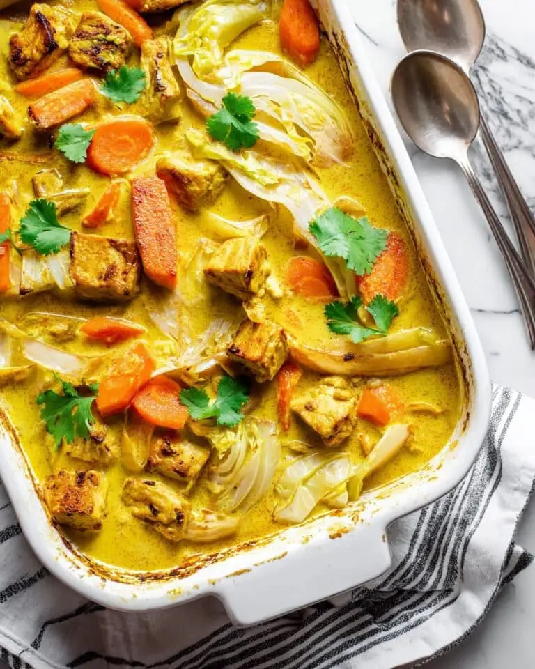 Baked Vegetable Coconut Curry with Tofu Recipe