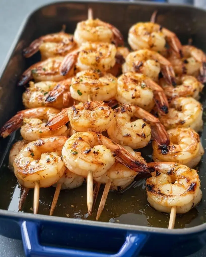 Grilled Cajun Butter Shrimp Skewers Recipe