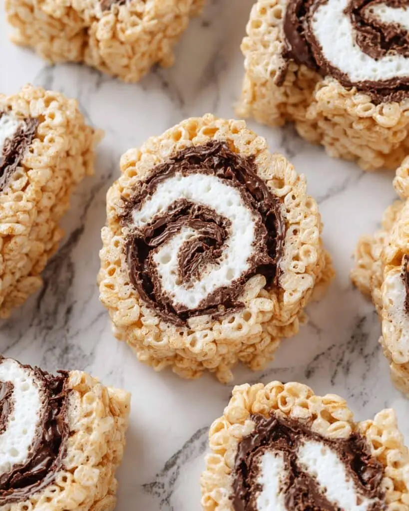 Rolled S’mores Rice Krispie Treats Recipe