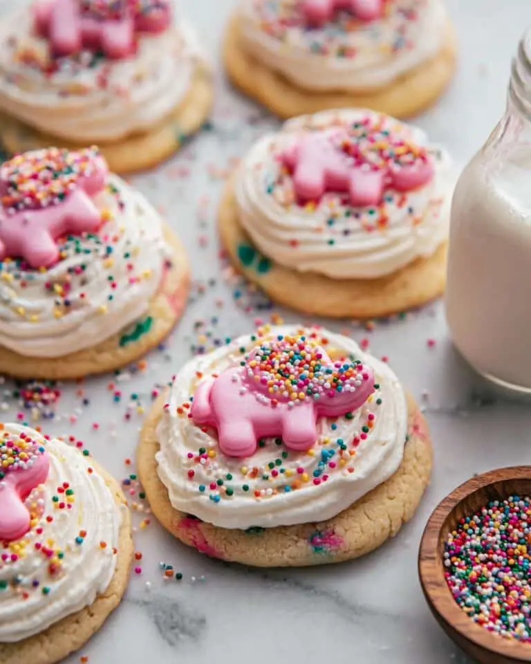 Circus Animal Cookies with Vanilla Buttercream Frosting Recipe
