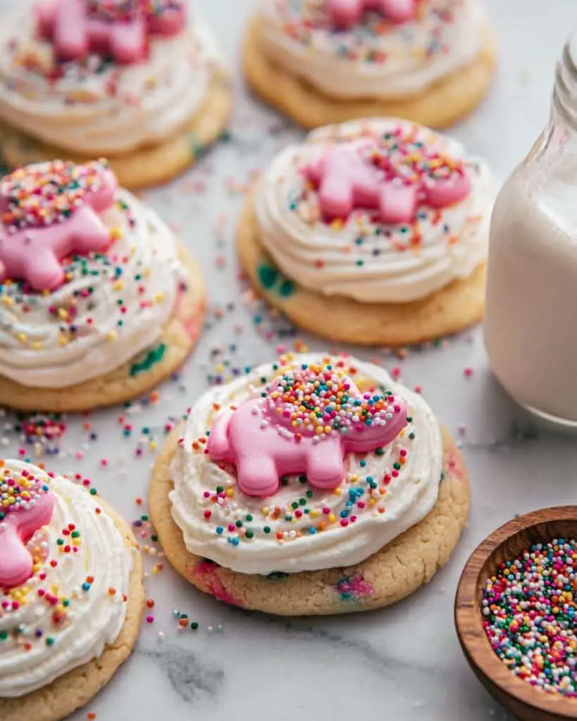 Circus Animal Cookies with Vanilla Buttercream Frosting Recipe