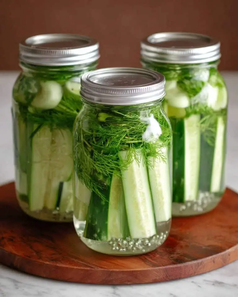 Easy Refrigerator Dill Pickles Recipe