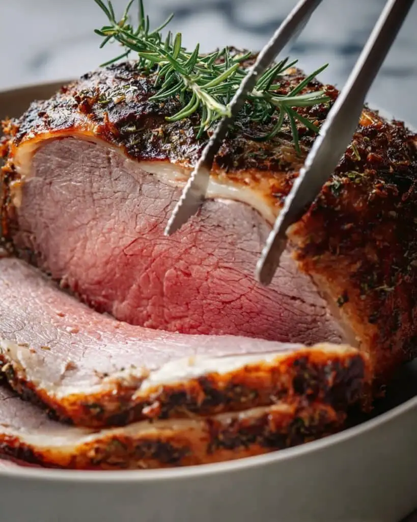 Garlic-Crusted Prime Rib Roast with Herb Rub and Juicy Tender Results Recipe