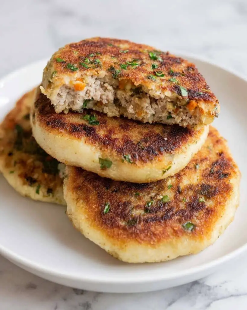 Mashed Potato Pancakes with Meat Filling Recipe