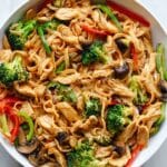 Chicken Stir Fry with Rice Noodles (30 Minute Meal) Recipe
