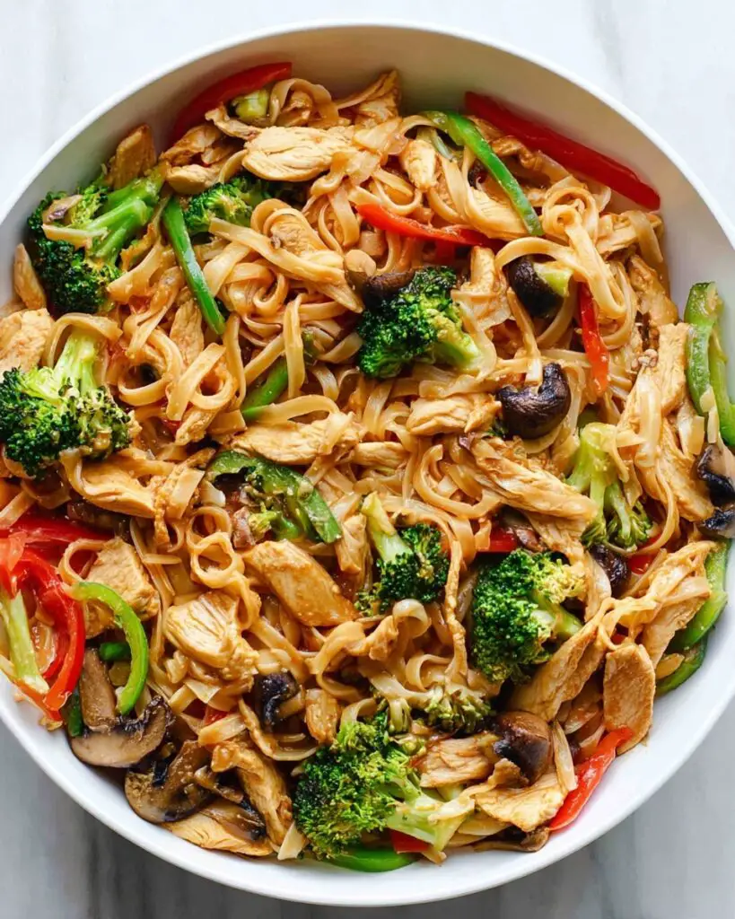 Chicken Stir Fry with Rice Noodles (30 Minute Meal) Recipe