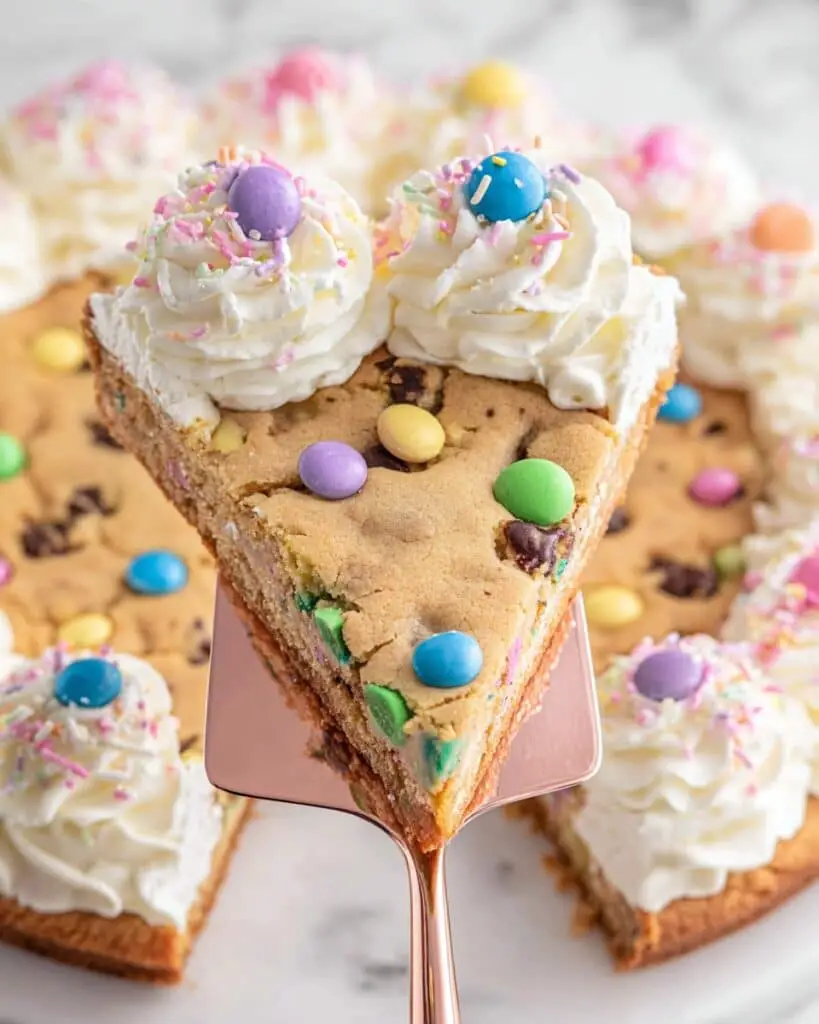 Easter Cookie Cake with M&M’s and Sprinkles Recipe