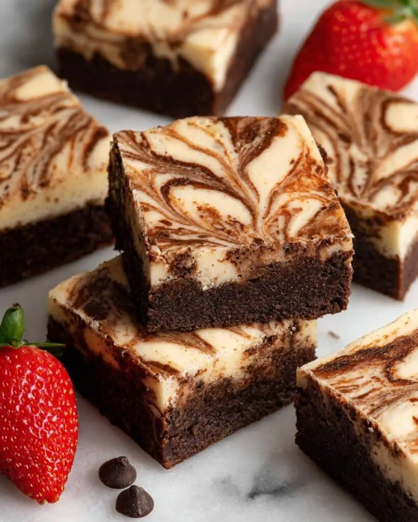 Strawberry Cheesecake Swirl Brownies Recipe