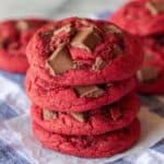 Chocolate Chunk Red Velvet Cake Mix Cookies Recipe
