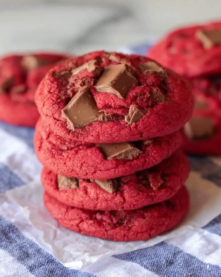 Chocolate Chunk Red Velvet Cake Mix Cookies Recipe