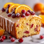 Orange Cranberry Bread with Bright Orange Glaze Recipe
