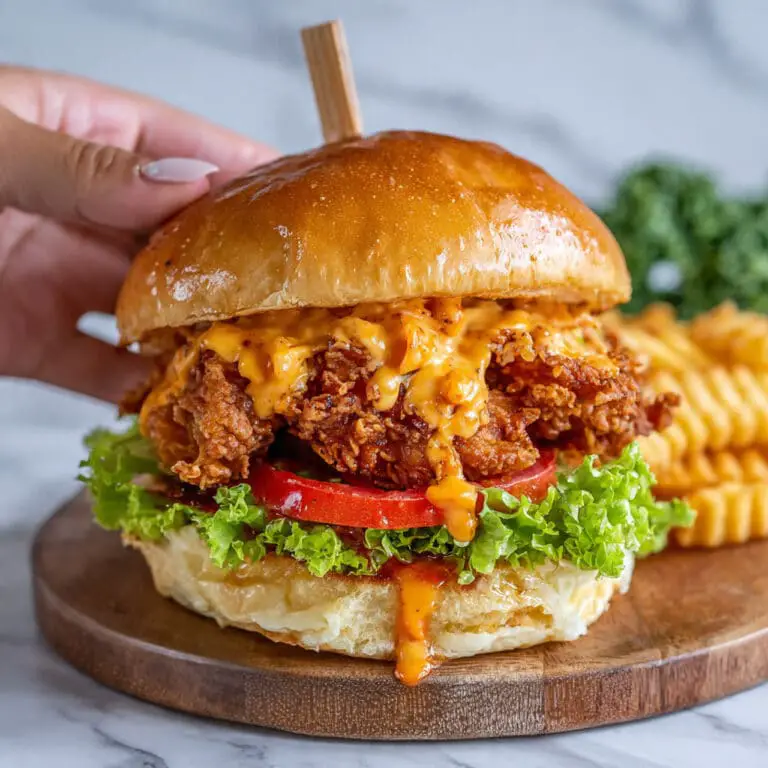 Crispy Chicken Sandwich with Cheddar, Lettuce, Tomato, and Chick-Fil-A Sauce Recipe