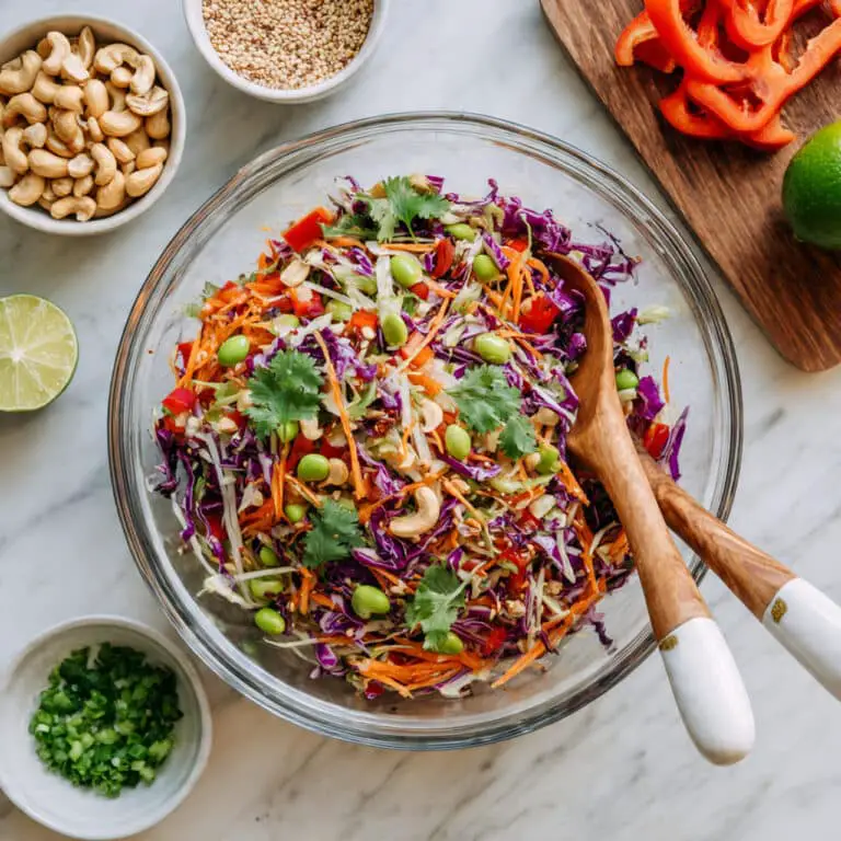 Edamame Crunch Salad with Sesame Lime Vinaigrette Recipe
