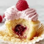 Raspberry Cupcakes with Raspberry Filling and Frosting Recipe