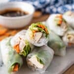 Chicken Spring Rolls with Teriyaki Dipping Sauce Recipe