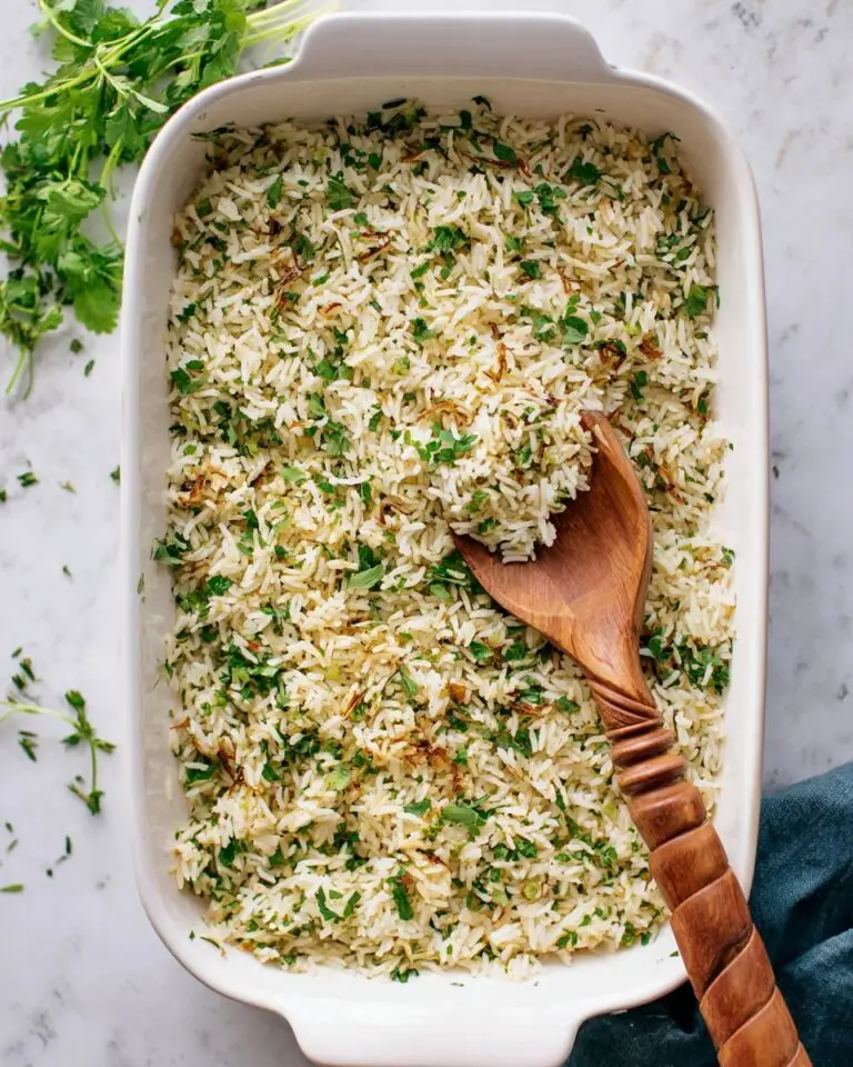 Herb Baked Rice with Fresh Parsley and Lemon Recipe