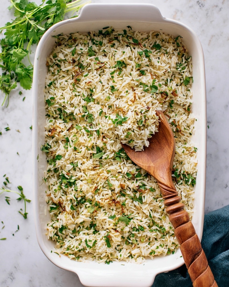 Herb Baked Rice with Fresh Parsley and Lemon | Flavorful Side Dish