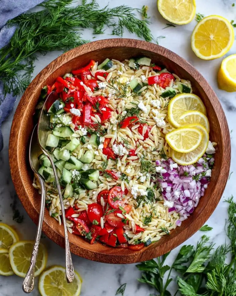 Lemon Orzo Salad with Feta Recipe