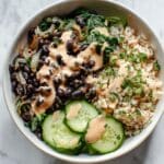 Black Bean Nourish Bowl with Creamy Ginger Dressing Recipe