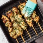 Air Fryer Garlic Parmesan Chicken Skewers Recipe