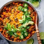 One Skillet Sweet Potato Burrito Bowls Recipe