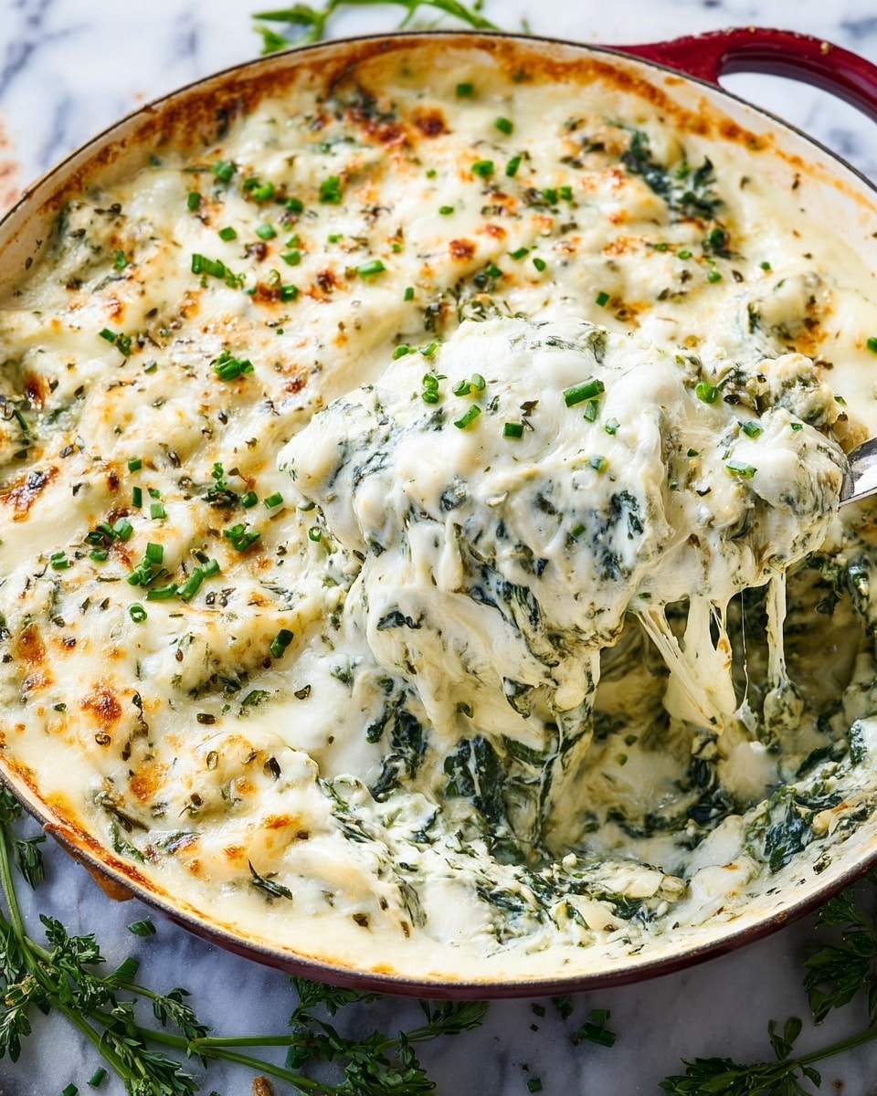 The image shows a white bowl filled with creamy tortellini mixed with green spinach and herbs, all coated in a thick white sauce that looks rich and smooth. In the background, there is a red pan with more of the same tortellini dish, along with a wooden spoon resting inside it. The tortellini pieces are soft and slightly folded, and the sauce clings to each piece with visible specks of green herbs. Fresh green herbs and a lemon partially shown sit around the dishes on a white marbled surface, adding fresh color contrast. photo taken with an iphone --ar 4:5 --v 7