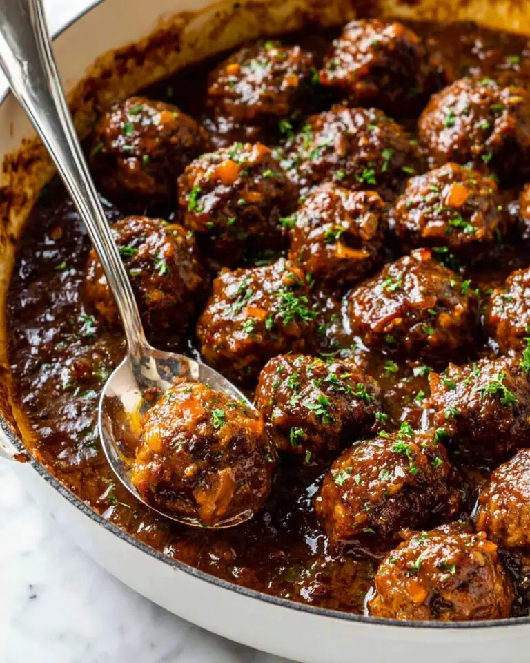 Salisbury Steak Meatballs with Rich Onion Gravy Recipe