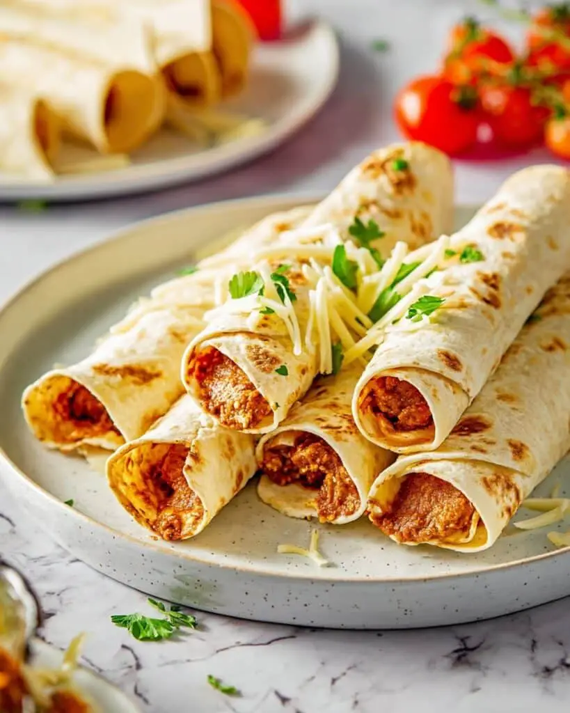 Baked Cheesy Beef Taquitos Recipe