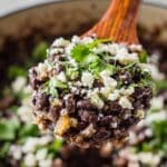 Creamy Mexican Black Beans with Cotija and Cilantro Recipe